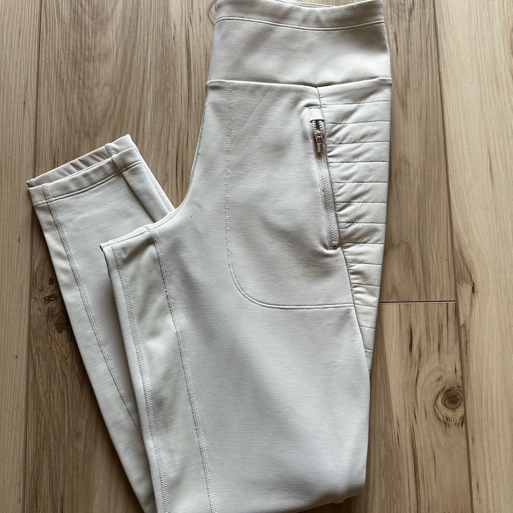 Athleta Peak Hybrid Fleece Tights in Cream